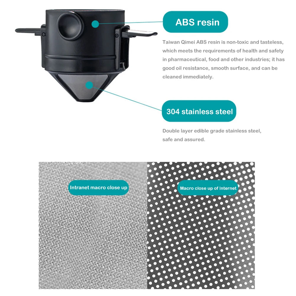 Paperless Pour-Over Coffee Dripper (Stainless Steel)